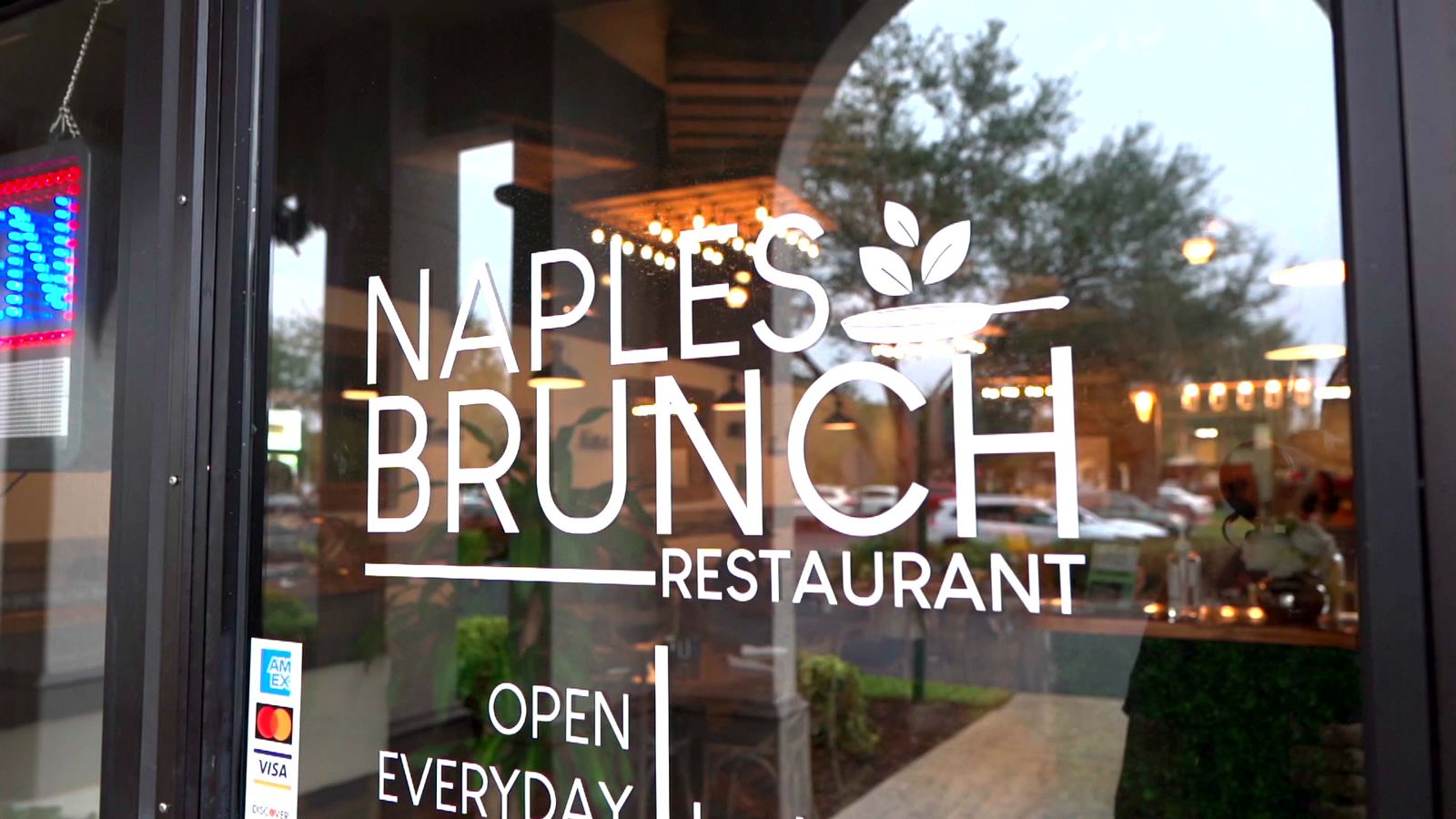 Naples Brunch Restaurant storefront, open every day